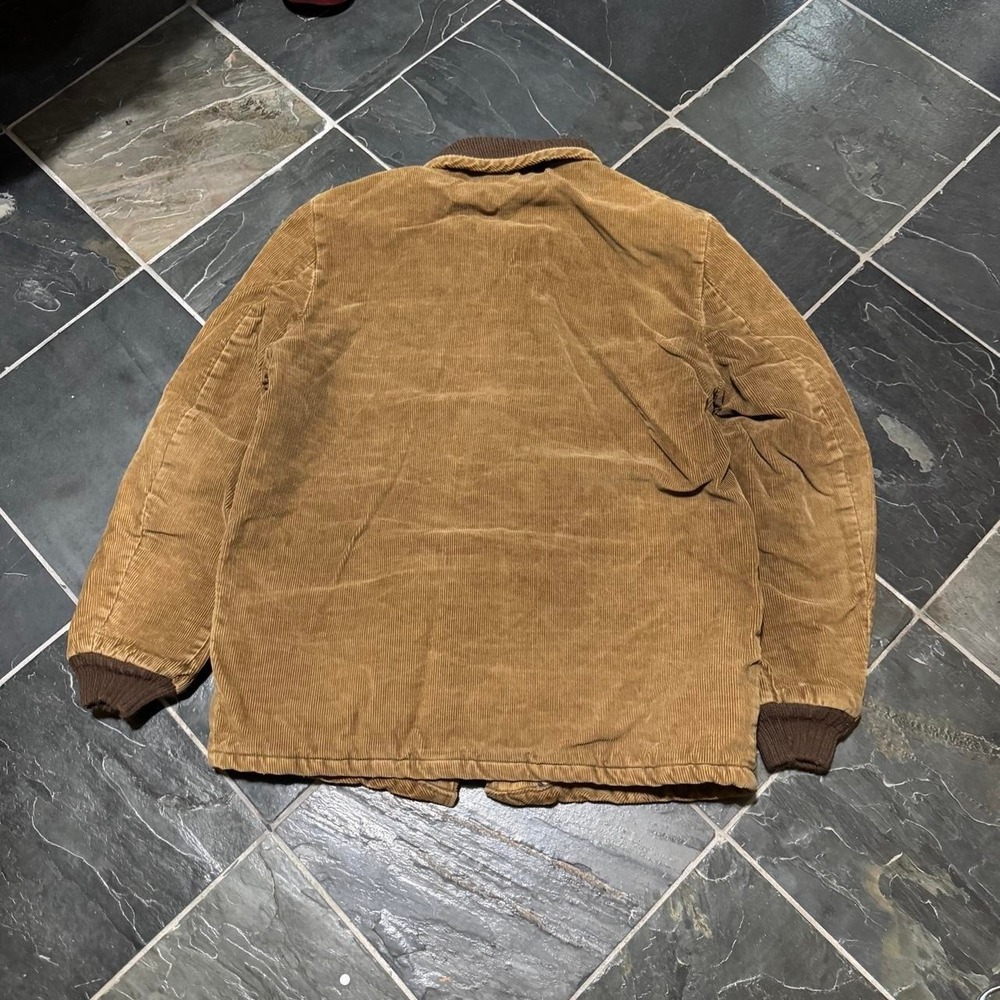 VINTAGE 60s Pennys Towncraft brown Corduroy Sherpa Jacket - Large - Picture 3 of 8